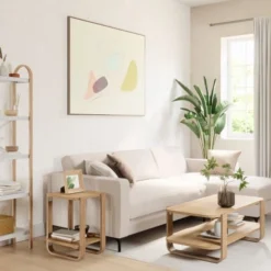 Umbra Tables De Chevet Table D'appoint En Bois Naturel 53x42cm -SURMATELAS Soldes table d appoint en bois naturel 53x42cm 2