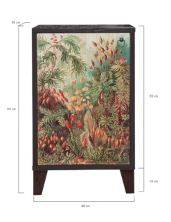 RNT By Really Nice Things Tables De Chevet Table De Bois De Pin Massif Avec Imprimé Floral Multicouleur Malasia. -SURMATELAS Soldes table de bois de pin massif avec imprime floral multicouleur malasia 5