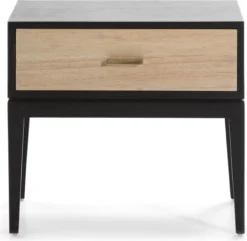 Thai Natura Tables De Chevet Table De Chever 1 Tiroir En Bois Clair Cérusé Et Noir 10 Thai Natura Tables De Chevet Table De Chever 1 Tiroir En Bois Clair Cérusé Et Noir -SURMATELAS Soldes table de chever 1 tiroir en bois clair ceruse et noir 3