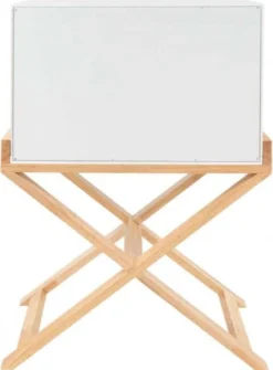 ReCollection Tables De Chevet Table De Chevet 1 Porte Couleur Blanc Et Bois Clair -SURMATELAS Soldes table de chevet 1 porte couleur blanc et bois clair 3