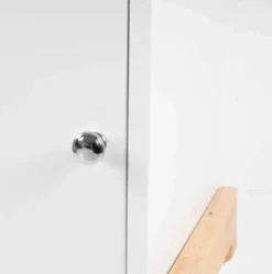 ReCollection Tables De Chevet Table De Chevet 1 Porte Couleur Blanc Et Bois Clair -SURMATELAS Soldes table de chevet 1 porte couleur blanc et bois clair 4