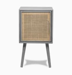 Nordlys Tables De Chevet Table De Chevet 1 Porte En Rotin Gris -SURMATELAS Soldes table de chevet 1 porte en rotin gris 2