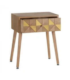 Ixia Tables De Chevet Table De Chevet 1 Tiroir Bicolore Bois Et Doré -SURMATELAS Soldes table de chevet 1 tiroir bicolore bois et dore 1