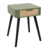The Home Deco Factory Tables De Chevet Table De Chevet 1 Tiroir Bois Vert -SURMATELAS Soldes table de chevet 1 tiroir bois vert
