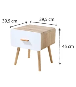 Casâme Tables De Chevet Table De Chevet 1 Tiroir Bords Arrondis - Marron -SURMATELAS Soldes table de chevet 1 tiroir bords arrondis marron 5