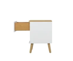 Meubles & Design Tables De Chevet Table De Chevet 1 Tiroir En Bois Blanc -SURMATELAS Soldes table de chevet 1 tiroir en bois blanc 5