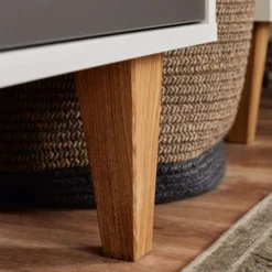 Terre De Nuit Tables De Chevet Table De Chevet 1 Tiroir En Bois Blanc Et Anthracite Avec Pieds En Chê 7 Terre De Nuit Tables De Chevet Table De Chevet 1 Tiroir En Bois Blanc Et Anthracite Avec Pieds En Chê -SURMATELAS Soldes table de chevet 1 tiroir en bois blanc et anthracite avec pieds en che 2