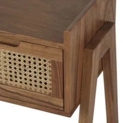 Maisons Du Monde Tables De Chevet Table De Chevet 1 Tiroir En Bois D'acacia Massif Et Cannage En Rotin -SURMATELAS Soldes table de chevet 1 tiroir en bois d acacia massif et cannage en rotin 1000 16 17 217276 3