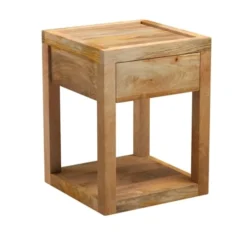 Rendez Vous Déco Tables De Chevet Table De Chevet 1 Tiroir En Bois De Manguier -SURMATELAS Soldes table de chevet 1 tiroir en bois de manguier 9