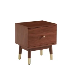 Drawer Tables De Chevet Table De Chevet 1 Tiroir En Bois Foncé -SURMATELAS Soldes table de chevet 1 tiroir en bois fonce 2