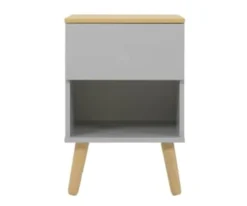 Meubles & Design Tables De Chevet Table De Chevet 1 Tiroir En Bois Gris -SURMATELAS Soldes table de chevet 1 tiroir en bois gris 5