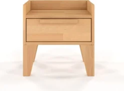 Skandica Tables De Chevet Table De Chevet 1 Tiroir En Hêtre Massif Couleur Bois Clair -SURMATELAS Soldes table de chevet 1 tiroir en hetre massif couleur bois clair 2