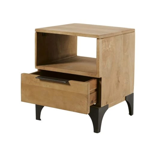 Maisons Du Monde Tables De Chevet Table De Chevet 1 Tiroir En Manguier Massif 5 Maisons Du Monde Tables De Chevet Table De Chevet 1 Tiroir En Manguier Massif – Image 3