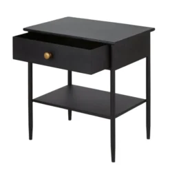 Maisons Du Monde Tables De Chevet Table De Chevet 1 Tiroir En Métal Noir Mat -SURMATELAS Soldes table de chevet 1 tiroir en metal noir mat 1000 8 15 198619 2