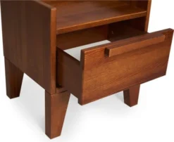 Skandica Tables De Chevet Table De Chevet 1 Tiroir En Pin Massif Foncé -SURMATELAS Soldes table de chevet 1 tiroir en pin massif fonce 5