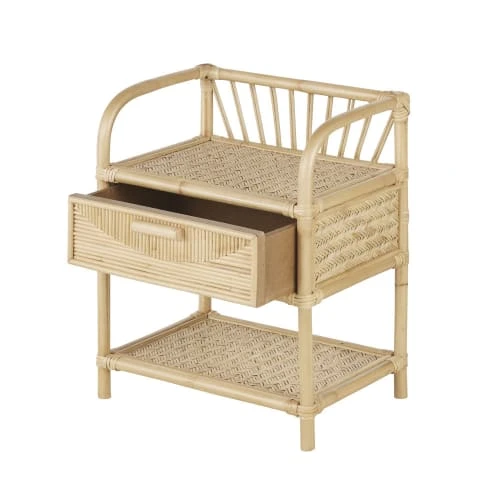 Maisons Du Monde Tables De Chevet Table De Chevet 1 Tiroir En Rotin Beige 4 Maisons Du Monde Tables De Chevet Table De Chevet 1 Tiroir En Rotin Beige – Image 2