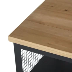 Maisons Du Monde Tables De Chevet Table De Chevet 1 Tiroir En Sapin Massif Et Métal Noir -SURMATELAS Soldes table de chevet 1 tiroir en sapin massif et metal noir 1000 12 33 209010 3