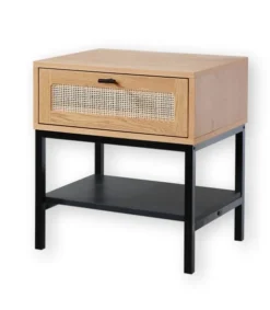 Casâme Tables De Chevet Table De Chevet 1 Tiroir Et Façade En Rotin -SURMATELAS Soldes table de chevet 1 tiroir et facade en rotin 2