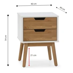 HOMN Tables De Chevet Table De Chevet 2 Tiroirs Blanc/bois, Bois De Pin Massif 12 HOMN Tables De Chevet Table De Chevet 2 Tiroirs Blanc/bois, Bois De Pin Massif -SURMATELAS Soldes table de chevet 2 tiroirs blanc bois bois de pin massif 5