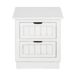 Maisons Du Monde Tables De Chevet Table De Chevet 2 Tiroirs Blanche