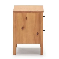 HOMN Tables De Chevet Table De Chevet 2 Tiroirs Couleur Bois Et Gris, Bois Massif -SURMATELAS Soldes table de chevet 2 tiroirs couleur bois et gris bois massif 10