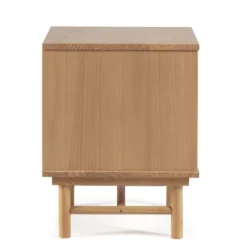 HOMN Tables De Chevet Table De Chevet 2 Tiroirs Couleur Bois Et Gris, Bois Massif -SURMATELAS Soldes table de chevet 2 tiroirs couleur bois et gris bois massif 15