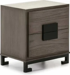 Thai Natura Tables De Chevet Table De Chevet 2 Tiroirs En Bois Couleur Blanc Et Doré -SURMATELAS Soldes table de chevet 2 tiroirs en bois couleur gris et dore 1