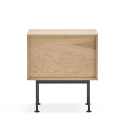 TEULAT Tables De Chevet Table De Chevet 2 Tiroirs En Bois Et Métal Gris Anthracite -SURMATELAS Soldes table de chevet 2 tiroirs en bois et metal gris anthracite 5