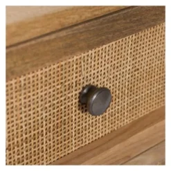 Rendez Vous Déco Tables De Chevet Table De Chevet 2 Tiroirs En Cannage Et Bois De Manguier -SURMATELAS Soldes table de chevet 2 tiroirs en cannage et bois de manguier 5