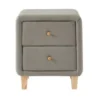 Homifab Tables De Chevet Table De Chevet 2 Tiroirs En Tissu Gris Clair -SURMATELAS Soldes table de chevet 2 tiroirs en tissu gris clair