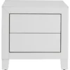 Kare Design Tables De Chevet Table De Chevet 2 Tiroirs En Verre Blanc -SURMATELAS Soldes table de chevet 2 tiroirs en verre blanc