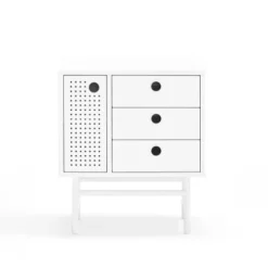 TEULAT Tables De Chevet Table De Chevet 2 Tiroirs Et 1 Porte En Blanc 10 TEULAT Tables De Chevet Table De Chevet 2 Tiroirs Et 1 Porte En Blanc -SURMATELAS Soldes table de chevet 2 tiroirs et 1 porte en blanc 2