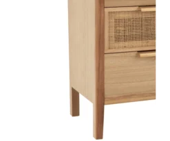 Meubles & Design Tables De Chevet Table De Chevet 3 Tiroirs En Bois Et Rotin -SURMATELAS Soldes table de chevet 3 tiroirs en bois et rotin 5