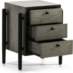 Thai Natura Tables De Chevet Table De Chevet 3 Tiroirs En Bois Teinté Gris Et Doré 10 Thai Natura Tables De Chevet Table De Chevet 3 Tiroirs En Bois Teinté Gris Et Doré -SURMATELAS Soldes table de chevet 3 tiroirs en bois teinte gris et dore 2