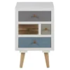 Hellin Tables De Chevet Table De Chevet 4 Tiroirs -SURMATELAS Soldes table de chevet 4 tiroirs