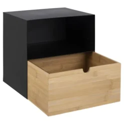 Toilinux Tables De Chevet Table De Chevet à Suspendre Avec 1 Tiroir Beige -SURMATELAS Soldes table de chevet a suspendre avec 1 tiroir beige 2