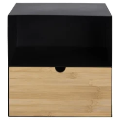 Toilinux Tables De Chevet Table De Chevet à Suspendre Avec 1 Tiroir Beige -SURMATELAS Soldes table de chevet a suspendre avec 1 tiroir beige 3