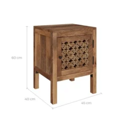 Rendez Vous Déco Tables De Chevet Table De Chevet Ajourée En Bois De Manguier -SURMATELAS Soldes table de chevet ajouree en bois de manguier 2