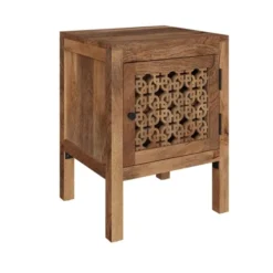 Rendez Vous Déco Tables De Chevet Table De Chevet Ajourée En Bois De Manguier -SURMATELAS Soldes table de chevet ajouree en bois de manguier 4