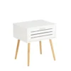 Wenko Tables De Chevet Table De Chevet Avec 1 Tiroir En Bambou Et Mdf Blanc -SURMATELAS Soldes table de chevet avec 1 tiroir en bambou et mdf blanc