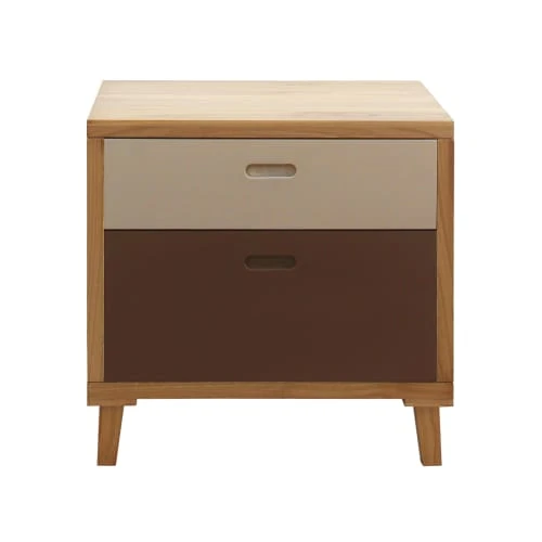 Mobili Rebecca Tables De Chevet Table De Chevet Avec 2 Tiroirs En Bois Marron 3 Mobili Rebecca Tables De Chevet Table De Chevet Avec 2 Tiroirs En Bois Marron