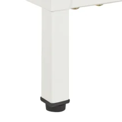 Beliani Tables De Chevet Table De Chevet Avec 2 Tiroirs En Métal Blanc -SURMATELAS Soldes table de chevet avec 2 tiroirs en metal blanc 5