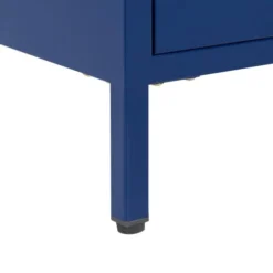 Beliani Tables De Chevet Table De Chevet Avec 2 Tiroirs En Métal Bleu Marine -SURMATELAS Soldes table de chevet avec 2 tiroirs en metal bleu marine 5