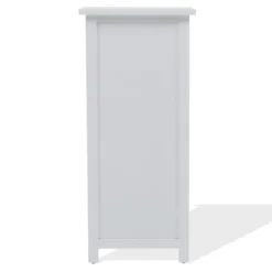 Mobili Rebecca Tables De Chevet Table De Chevet Avec 3 Tiroirs En Bois Brun Et Blanc -SURMATELAS Soldes table de chevet avec 3 tiroirs en bois brun et blanc 5