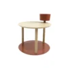 DIZY Design Tables De Chevet Table De Chevet Avec Bol En Chêne Et Métal Terracotta -SURMATELAS Soldes table de chevet avec bol en chene et metal terracotta 1