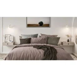 WOODEK Tables De Chevet Table De Chevet Avec étagère Sur Le Côté Droit En Bouleau Blanc -SURMATELAS Soldes table de chevet avec etagere sur le cote droit en bouleau blanc 4