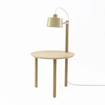 DIZY Design Tables De Chevet Table De Chevet Avec Lampe En Chêne Et Métal Terracotta 8 DIZY Design Tables De Chevet Table De Chevet Avec Lampe En Chêne Et Métal Terracotta – Image 6