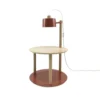 DIZY Design Tables De Chevet Table De Chevet Avec Lampe En Chêne Et Métal Terracotta -SURMATELAS Soldes table de chevet avec lampe en chene et metal terracotta 6