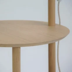 DIZY Design Tables De Chevet Good Is Beautiful Table De Chevet Avec Lampe En Chêne Et Métal Vernis BRUT -SURMATELAS Soldes table de chevet avec lampe en chene et metal vernis brut 8