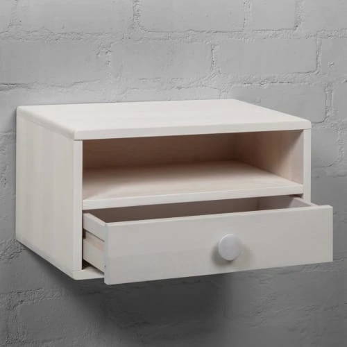 WOODEK Tables De Chevet Table De Chevet Avec Tiroir En Bouleau Blanc 7 WOODEK Tables De Chevet Table De Chevet Avec Tiroir En Bouleau Blanc â Image 5